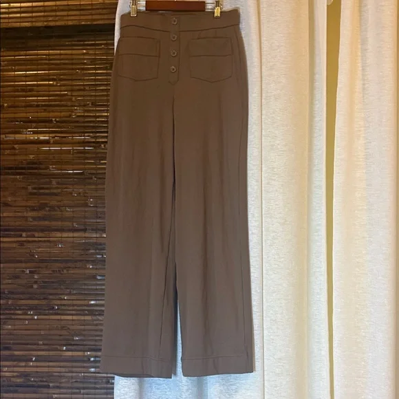 HALARA Brown Wide-Leg Trousers - Picture 1 of 4